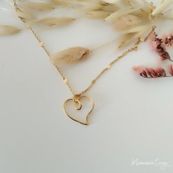 Collier mariée simple pendentif coeur "St Valentin" - Bijou mariée