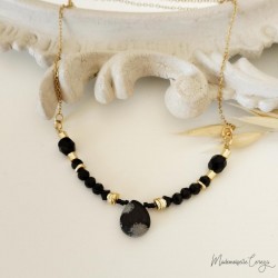 Collier pierre fine obsidienne  - Bijou précieux