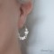 Boucles d'oreille créoles blanc et or - Bijou précieux